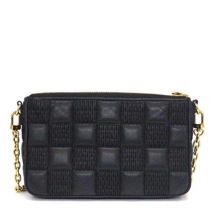 Louis Vuitton Shoulder Bag Troca PM Black Damier Giant Leather Gold — view 2