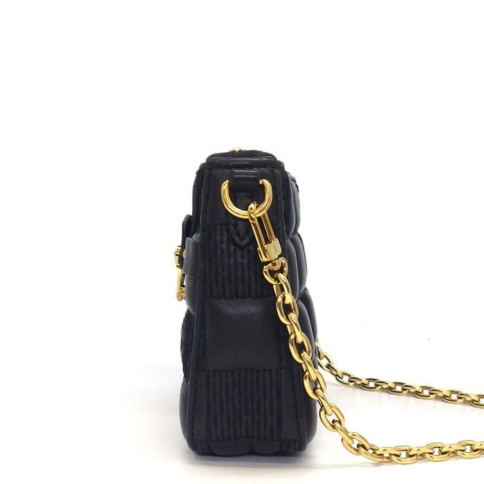 Louis Vuitton Shoulder Bag Troca PM Black Damier Giant Leather Gold — view 3