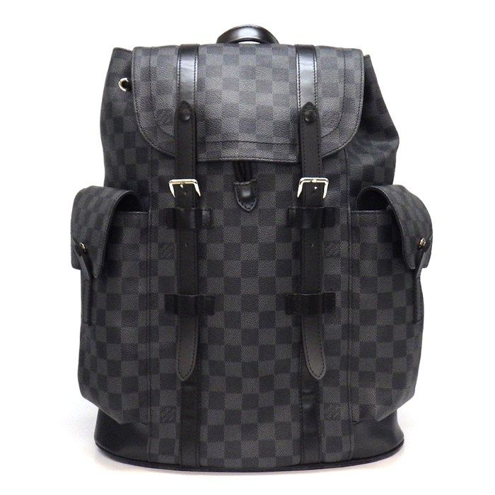 Louis Vuitton Backpack Christopher MM Damier Graphite Cowhide Leather