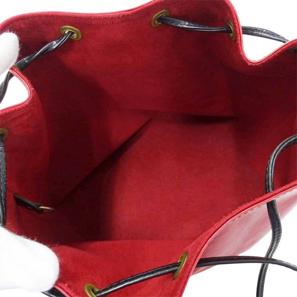 Louis Vuitton Shoulder Bag Epi Leather Petite Noe Castilian Red Drawstring — view 6