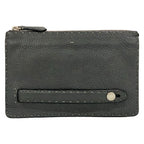 Fendi Clutch Selleria Dark Gray Leather
