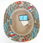 Gucci Disney Hat M GG Pattern Donald Duck Brown Hat Cotton — view 6