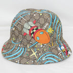 Gucci Disney Hat M GG Pattern Donald Duck Brown Hat Cotton — view 3