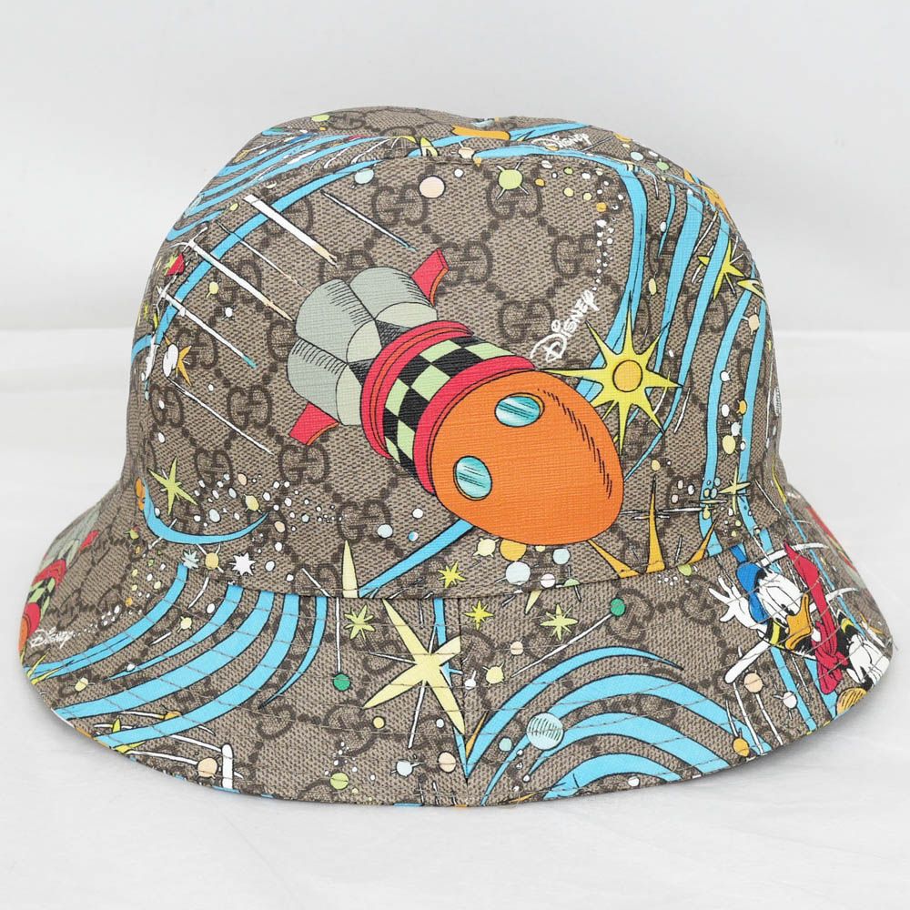 Gucci Disney Hat M GG Pattern Donald Duck Brown Hat Cotton — view 3
