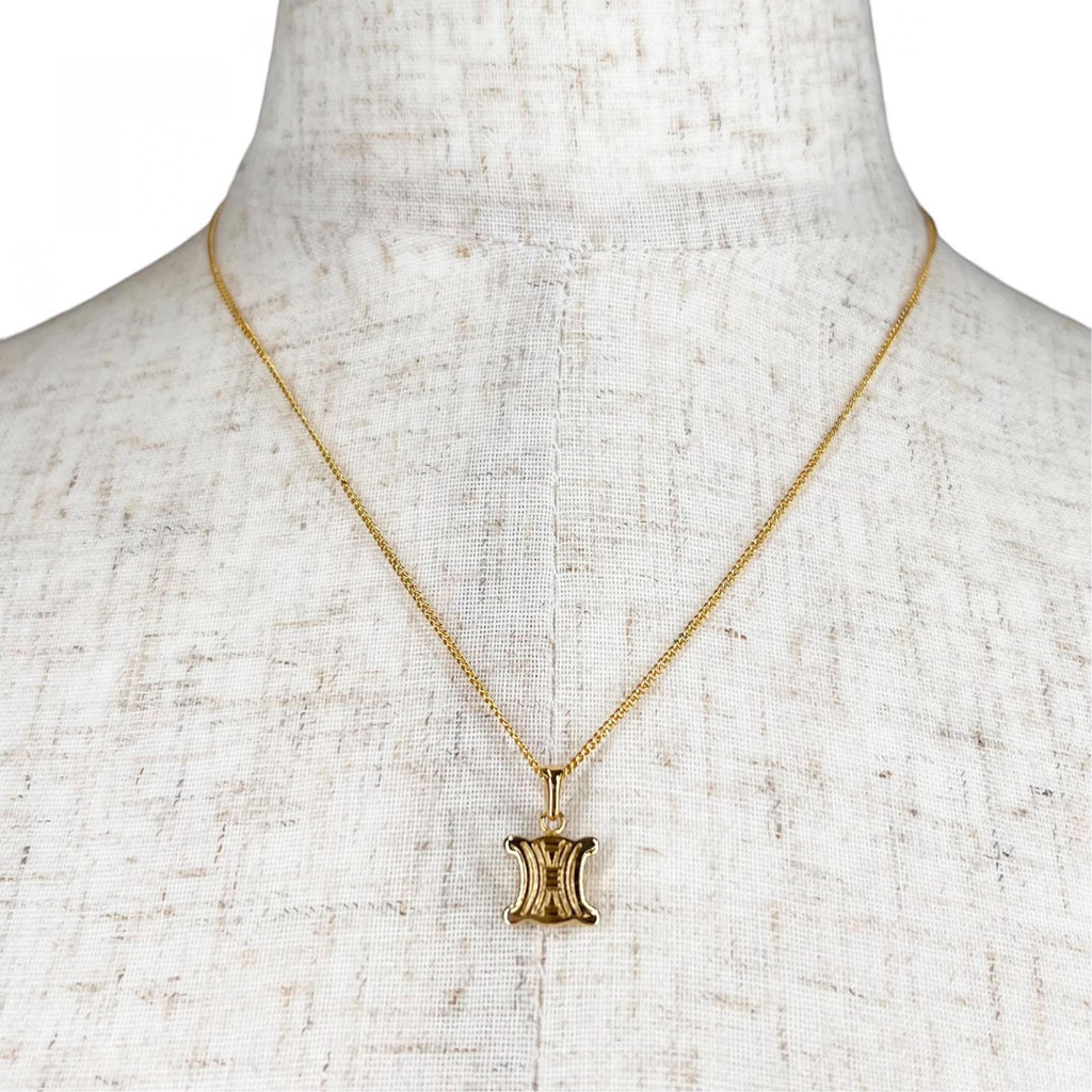 Celine Triomphe Necklace Gold Plated Macadam — view 3