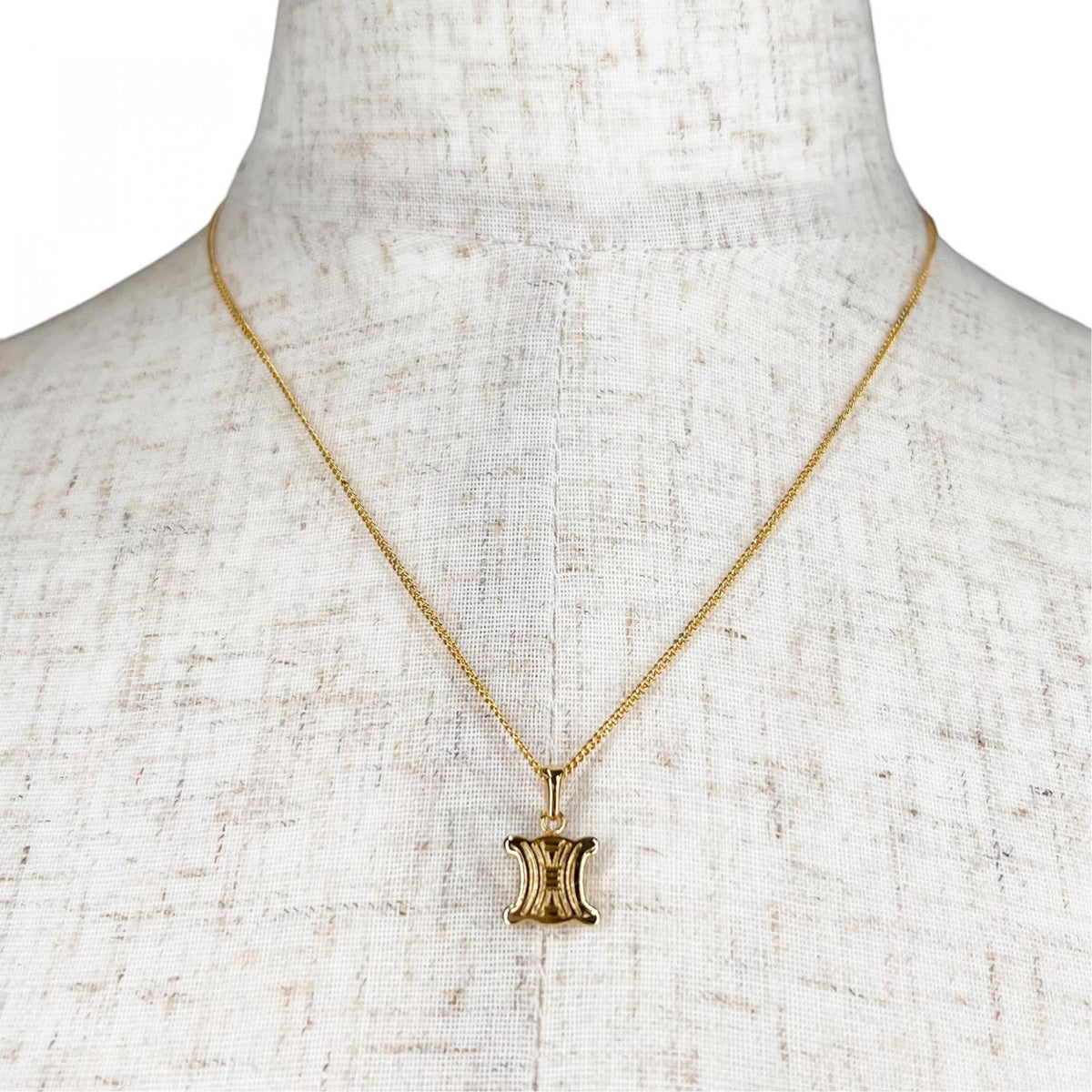 Celine Triomphe Necklace Gold Plated Macadam — view 3