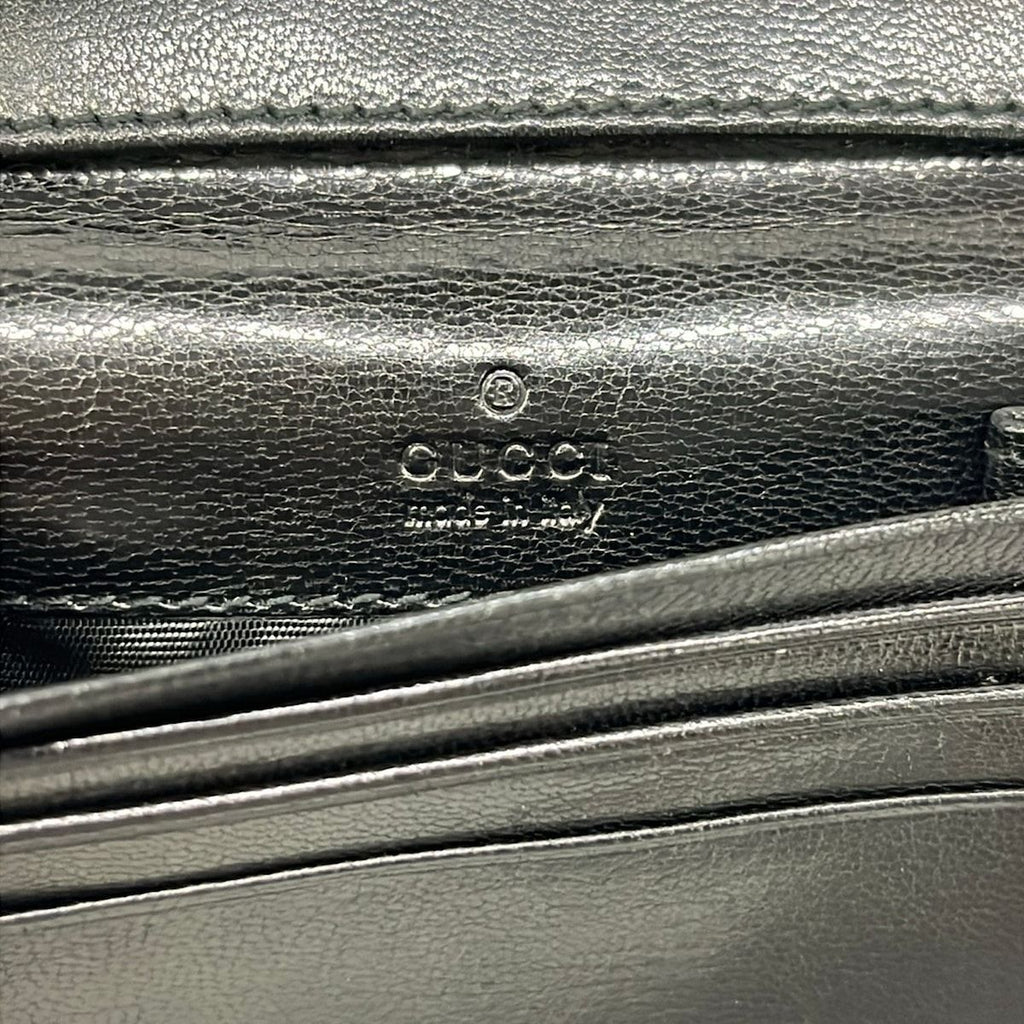 Gucci Business Card Case Black Leather — view 4