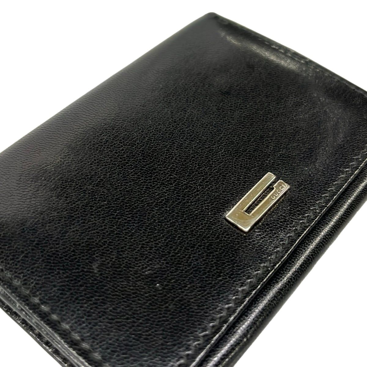 Gucci Business Card Case Black Leather — view 5