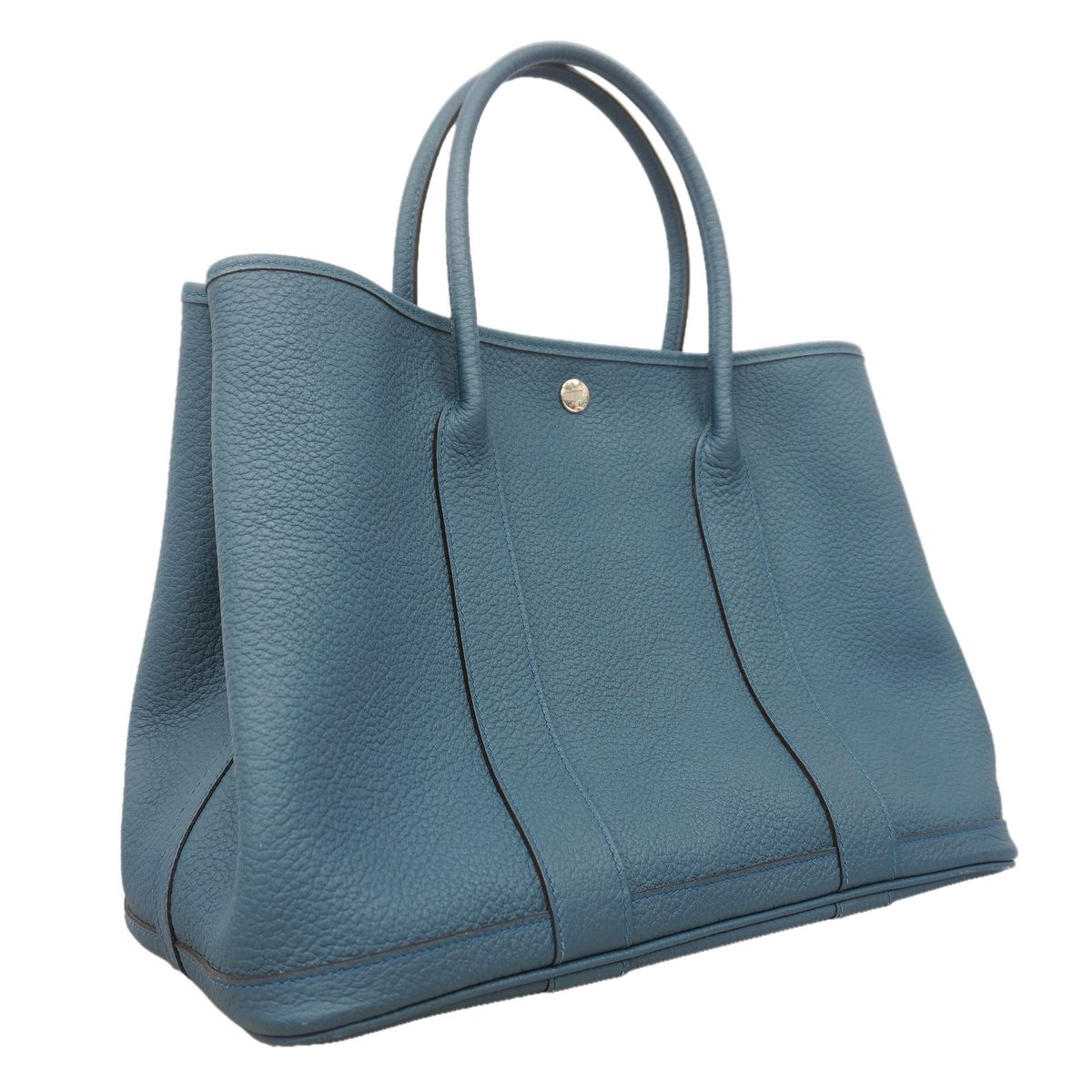 Hermes Tote Bag Garden Party PM Country Blue Tonpet Silver — view 2