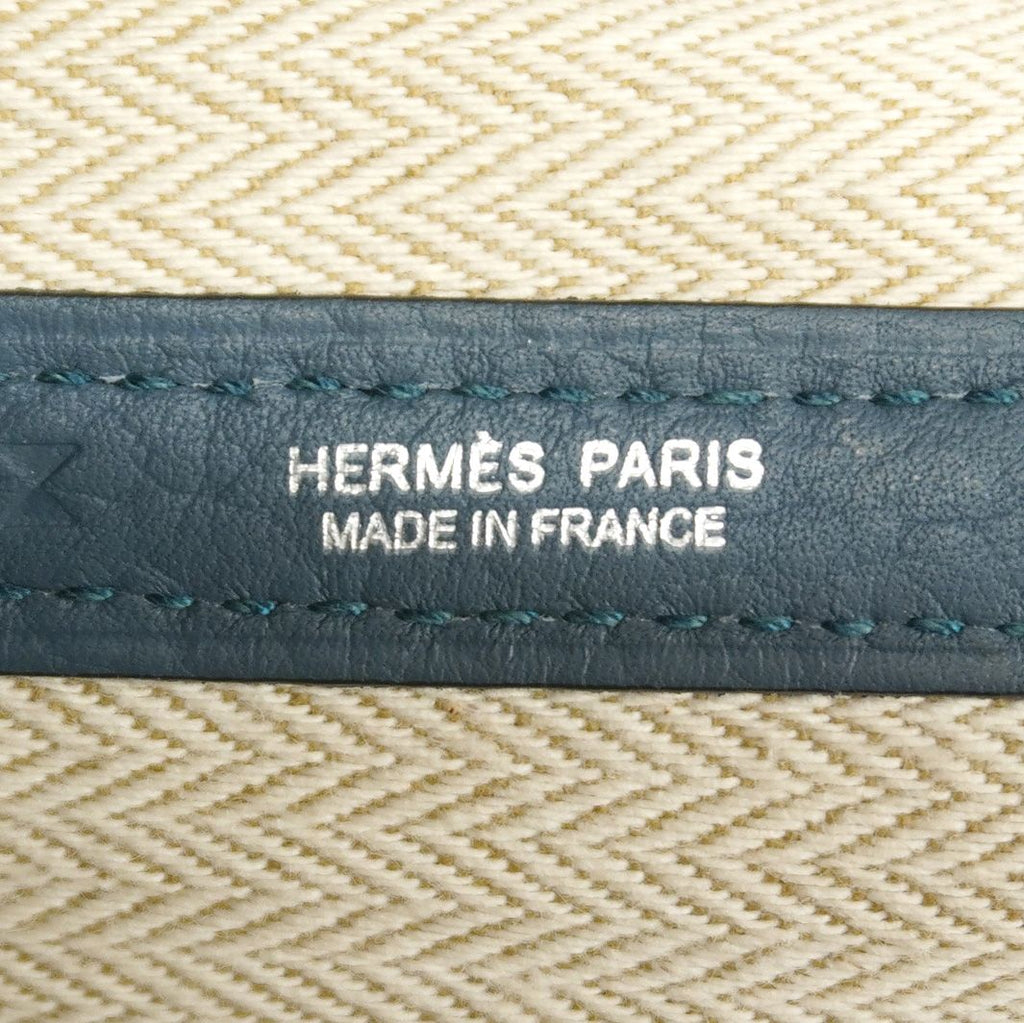 Hermes Tote Bag Garden Party PM Country Blue Tonpet Silver — view 4