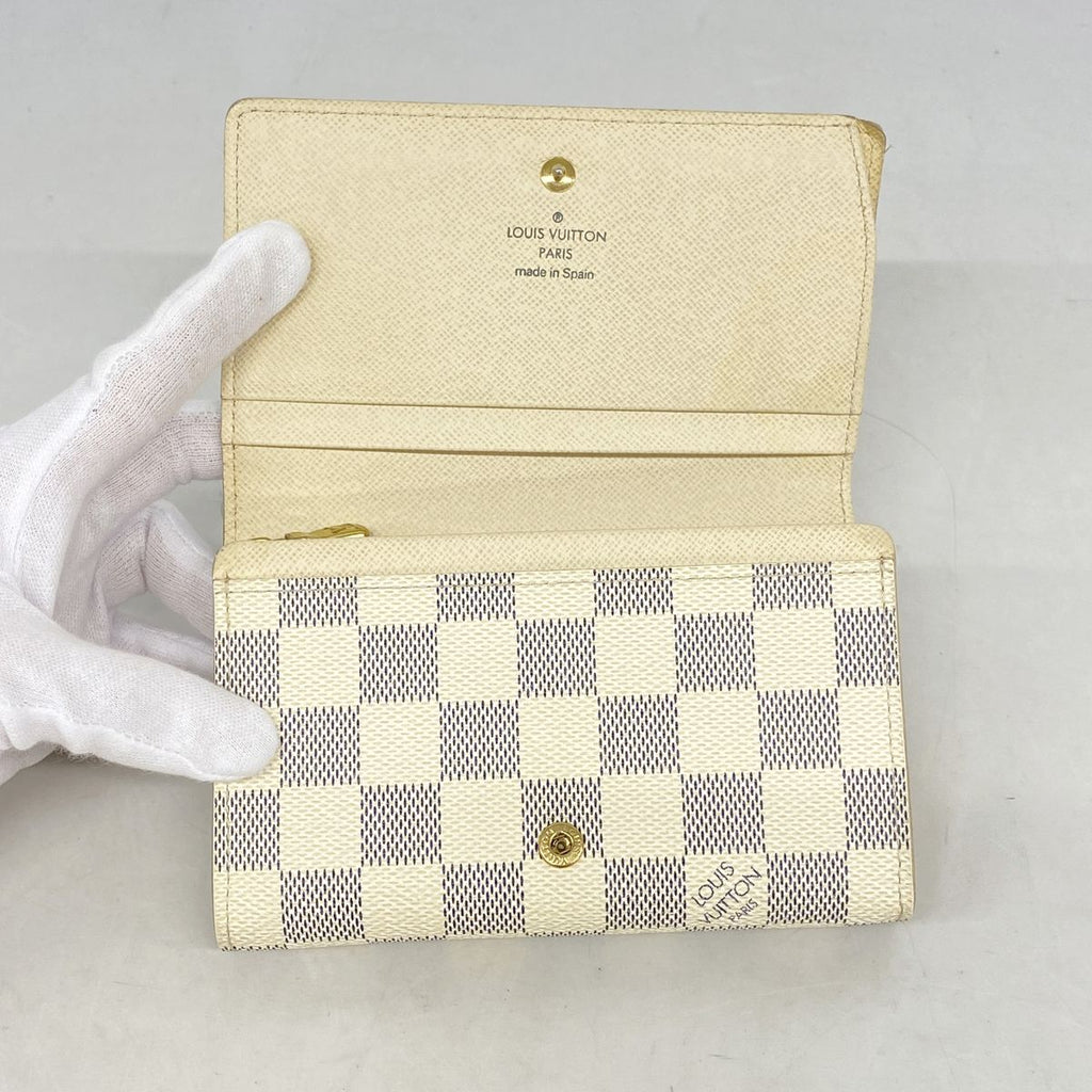 Louis Vuitton Wallet Damier Azur Portefeuille Tresor White — view 8