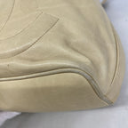 Chanel Shoulder Bag Leather Beige Gold — view 6