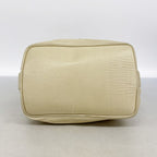 Chanel Shoulder Bag Leather Beige Gold — view 3