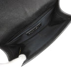 Chanel Shoulder Bag Boy Leather Black Silver — view 4