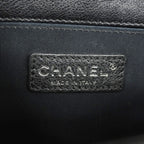 Chanel Shoulder Bag Boy Leather Black Silver — view 5