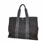 Hermes Tote Bag Fourre Tout GM Canvas Black Silver