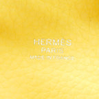 Hermes Handbag Picotin Lock PM Taurillon Clemence Jaune Milton Silver — view 5
