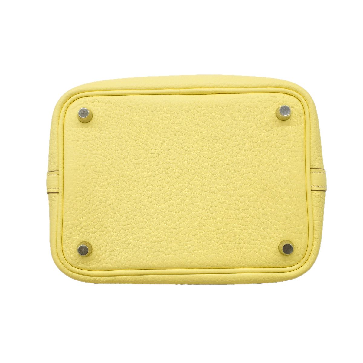 Hermes Handbag Picotin Lock PM Taurillon Clemence Jaune Milton Silver — view 3