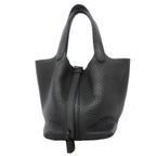 Hermes Handbag Picotin Lock PM Taurillon Clemence So Black