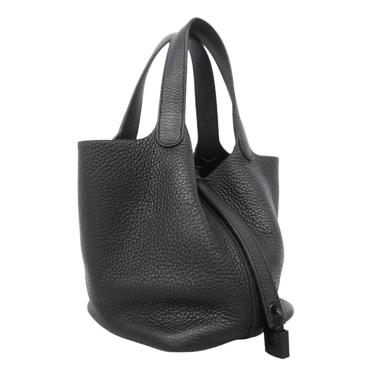 Hermes Handbag Picotin Lock PM Taurillon Clemence So Black — view 2