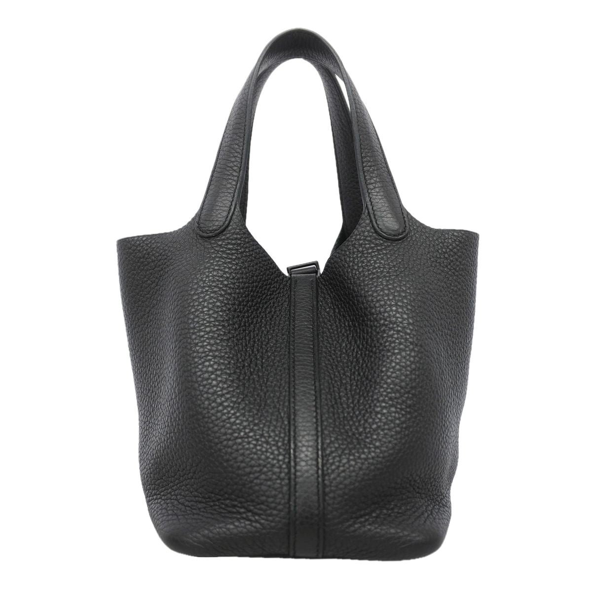 Hermes Handbag Picotin Lock PM Taurillon Clemence So Black — view 8
