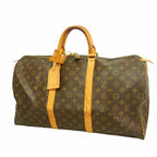 Louis Vuitton Boston Bag Monogram Keepall 50 Brown
