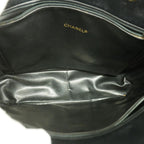 Chanel Shoulder Bag Quilted Lambskin Black Gold — view 4