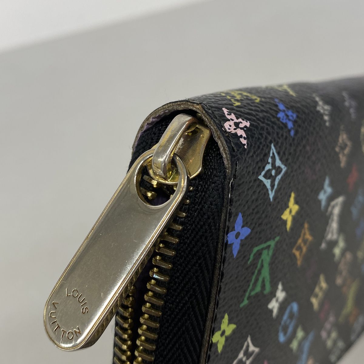 Louis Vuitton Wallet Monogram Multicolor Zippy Noir Violet — view 5