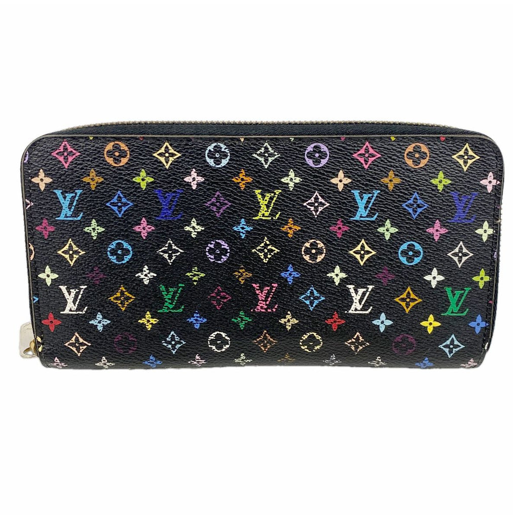 Louis Vuitton Wallet Monogram Multicolor Zippy Noir Violet