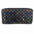 Louis Vuitton Wallet Monogram Multicolor Zippy Noir Violet