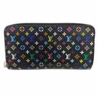Louis Vuitton Wallet Monogram Multicolor Zippy Noir Violet