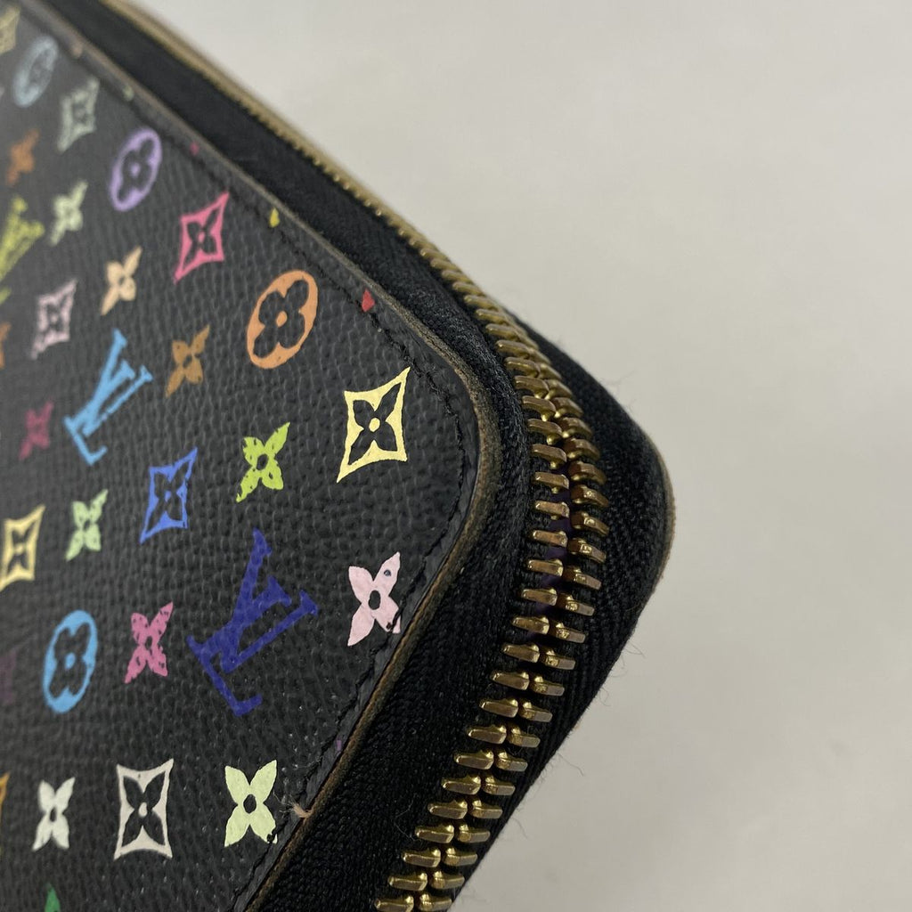 Louis Vuitton Wallet Monogram Multicolor Zippy Noir Violet — view 6