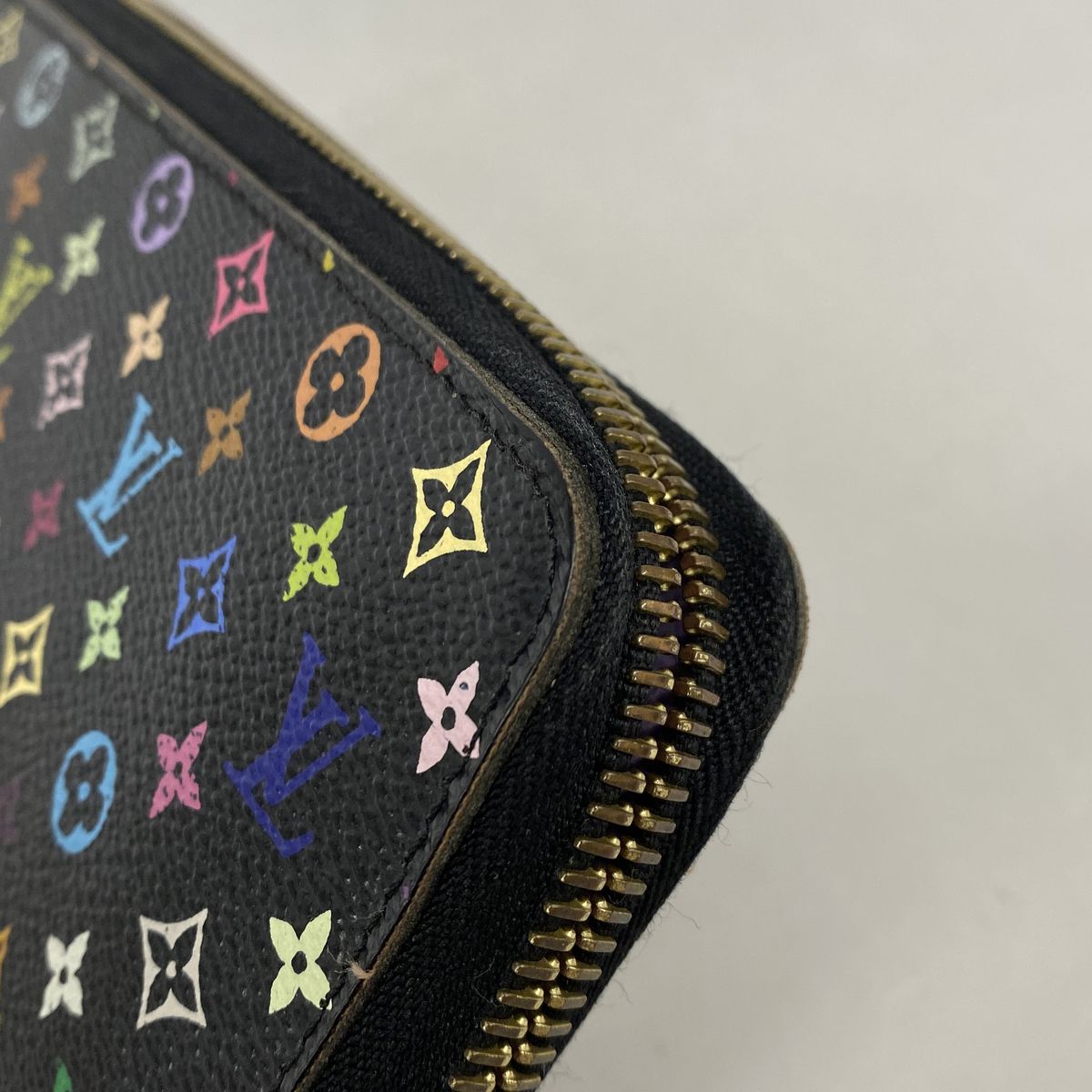 Louis Vuitton Wallet Monogram Multicolor Zippy Noir Violet — view 6