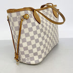 Louis Vuitton Tote Bag Damier Azur Neverfull PM White — view 2