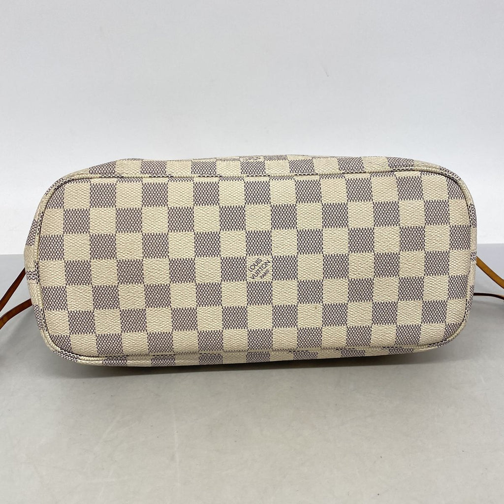 Louis Vuitton Tote Bag Damier Azur Neverfull PM White — view 3