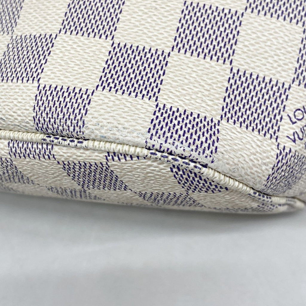 Louis Vuitton Tote Bag Damier Azur Neverfull PM White — view 8