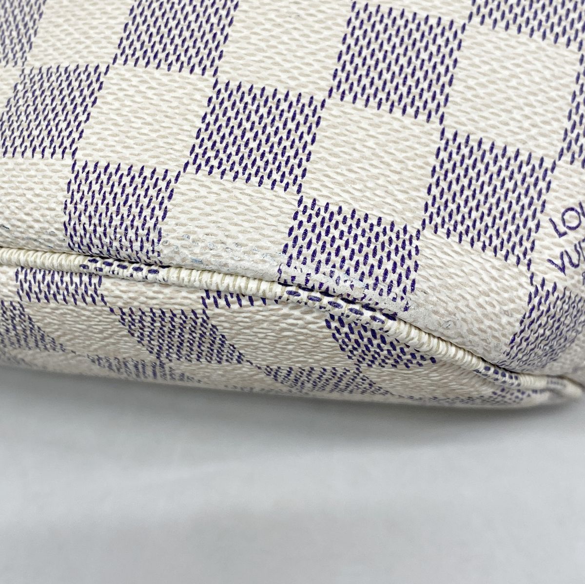 Louis Vuitton Tote Bag Damier Azur Neverfull PM White — view 8