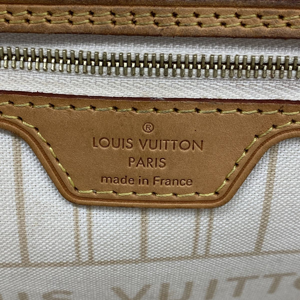 Louis Vuitton Tote Bag Damier Azur Neverfull MM White — view 5