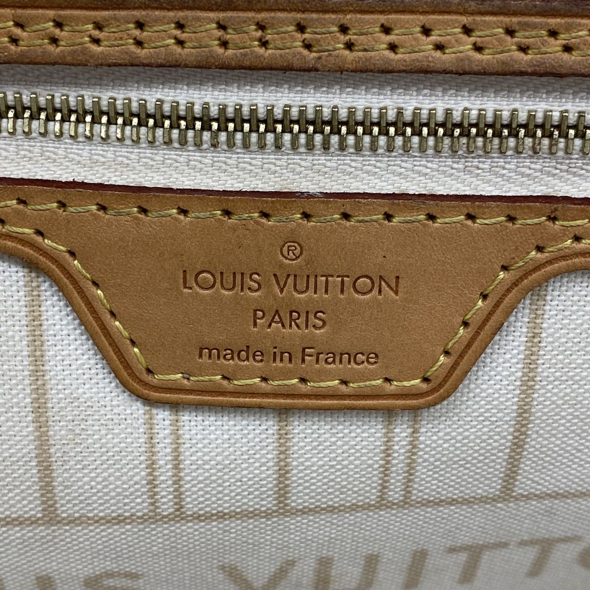 Louis Vuitton Tote Bag Damier Azur Neverfull MM White — view 5