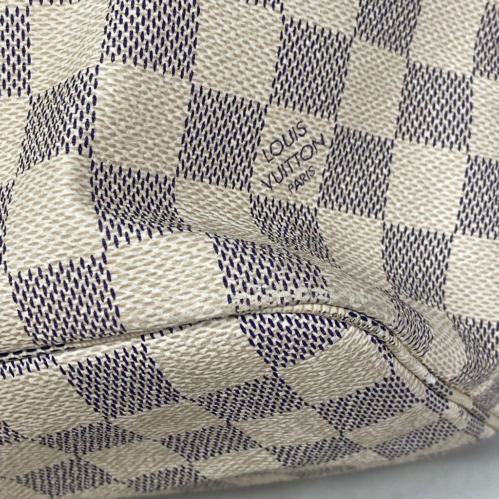 Louis Vuitton Tote Bag Damier Azur Neverfull MM White — view 6