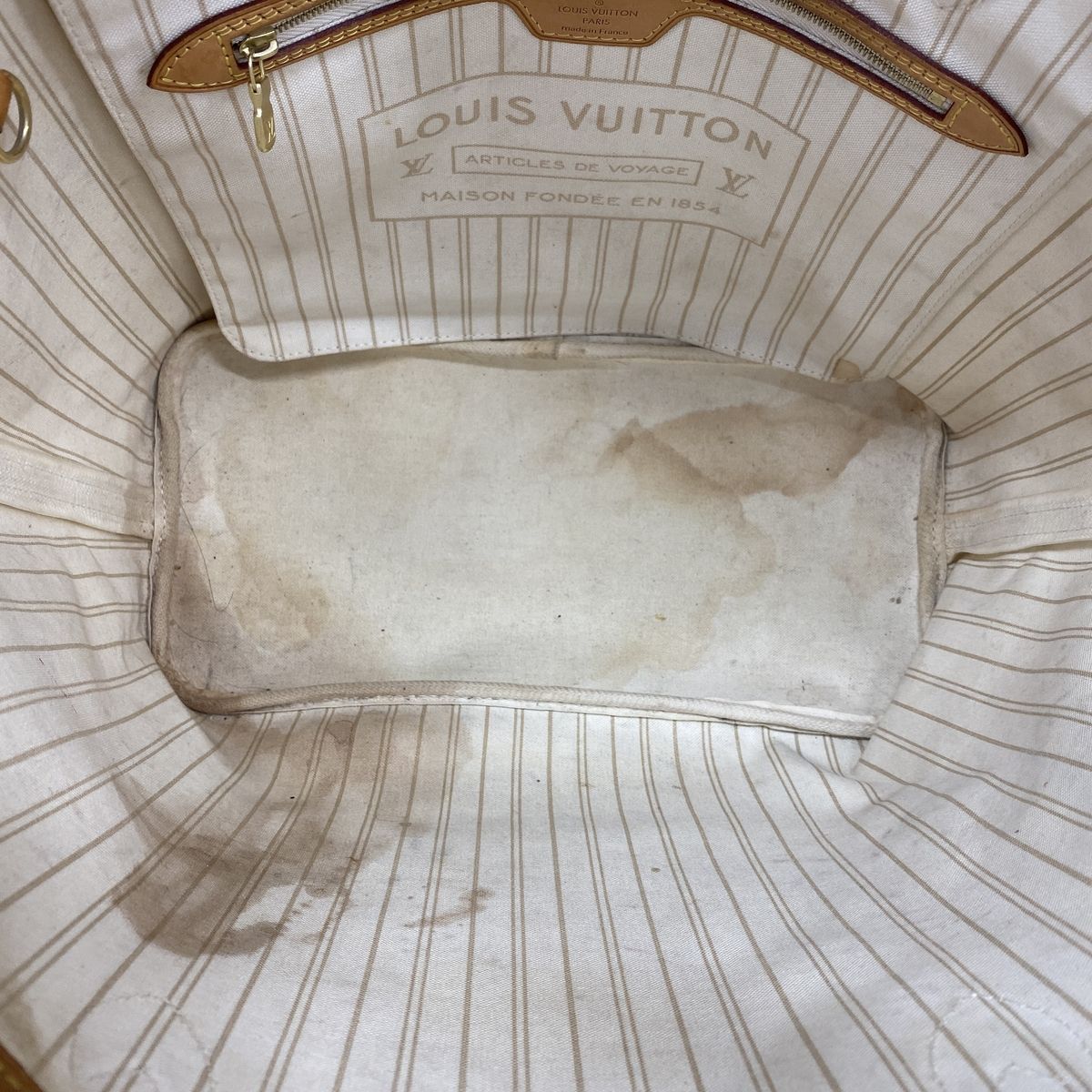 Louis Vuitton Tote Bag Damier Azur Neverfull MM White — view 4