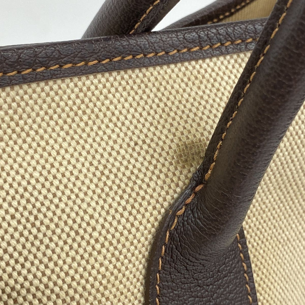 Hermes Tote Bag Garden Party PM Toile H Brown Silver — view 8