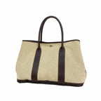 Hermes Tote Bag Garden Party PM Toile H Brown Silver