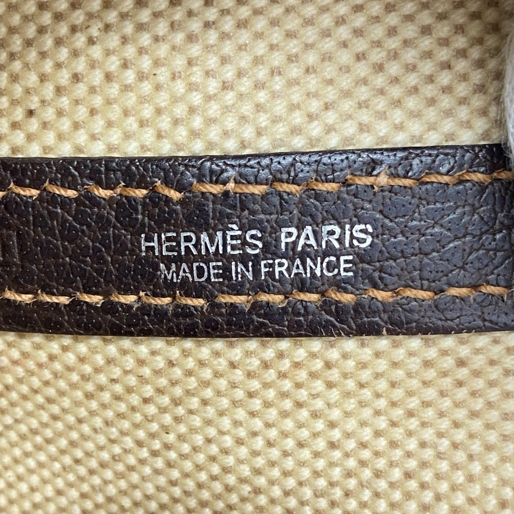 Hermes Tote Bag Garden Party PM Toile H Brown Silver — view 5