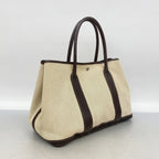 Hermes Tote Bag Garden Party PM Toile H Brown Silver — view 2