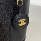 Chanel Vanity Bag Caviar Leather Black Gold — view 8