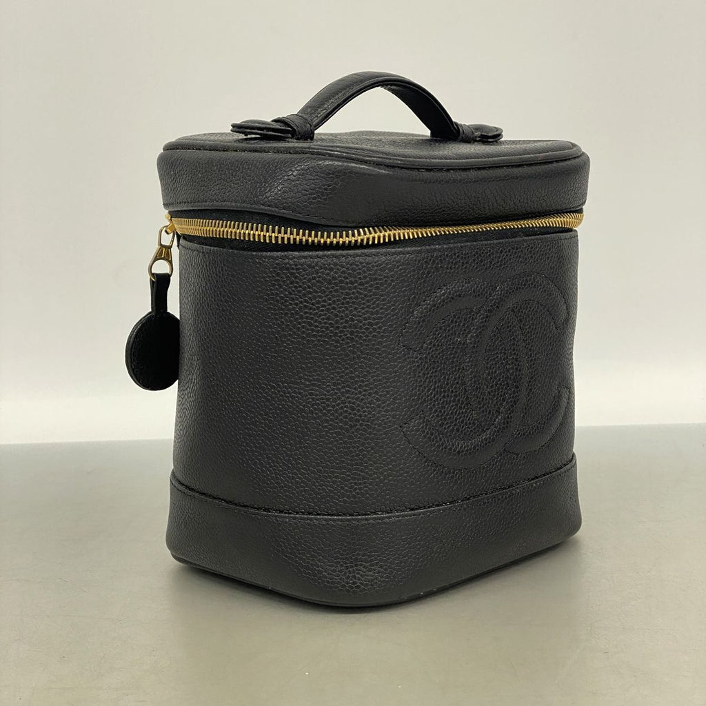 Chanel Vanity Bag Caviar Leather Black Gold — view 2