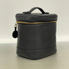 Chanel Vanity Bag Caviar Leather Black Gold — view 2