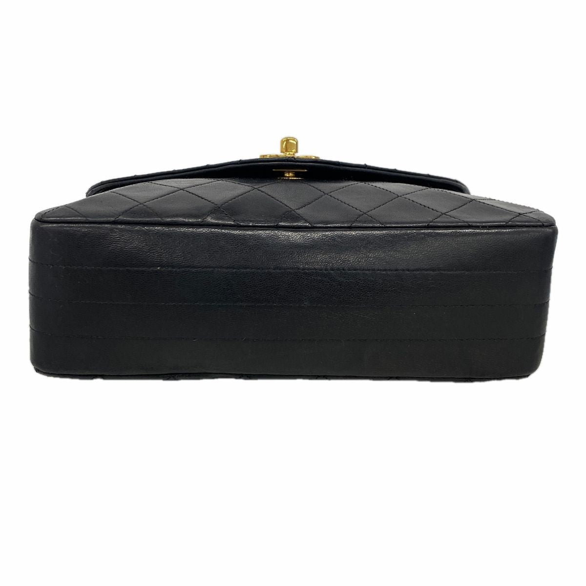 Chanel Shoulder Bag Quilted Lambskin Black Gold — view 3