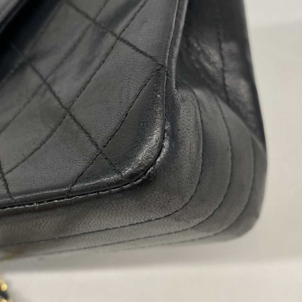 Chanel Shoulder Bag Quilted Lambskin Black Gold — view 6